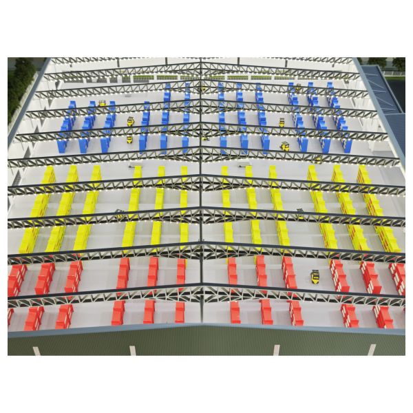 Intelligent Logistics Center Scale Architectural Model AI Powered Automated Storage & Sorting System Showcase