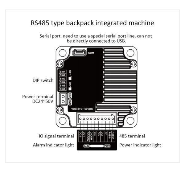 Lichuan Open Loop/Closed Loop Integrated Stepper Motors Driver Pulse/RS485 Control 3.5N.m 2Phase Nema23 DC24~50V 3.0/4.0A 1000PPR