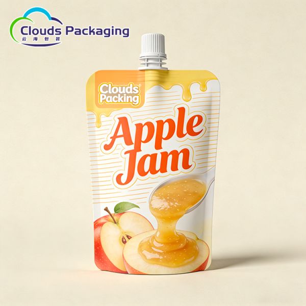 Wholesale Nozzle Bag Stand-up Spout Pouch Gravure Printing Pouches Food Grade Liquid Packaging Bag for Fruit Jam