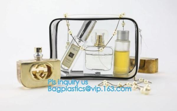 Good Design Fashion Zippered PVC Makeup Bag, holographic makeup bag pvc cosmetic bag, portable funny travel makeup pouch