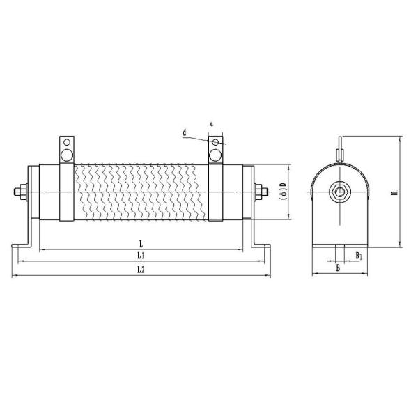 1000W 100Ohm Carbon Composition Resistor , Wire Wound Resistor For Electronic Product