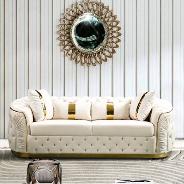 High End Custom Luxury Villa 3 2 1 Seater Sofa Set Furniture Living Room Modular Italian Modern Design Fabric Sectional Sofa