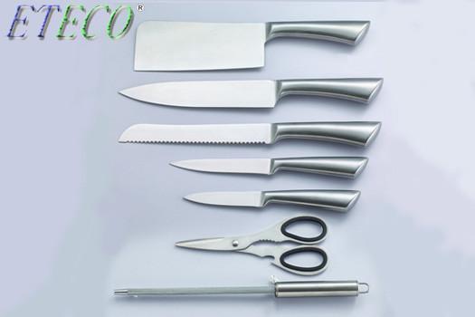 High Grade 8 PCS 3Cr13Mov Stainless steel Hollow Handle Kitchen Knife Set