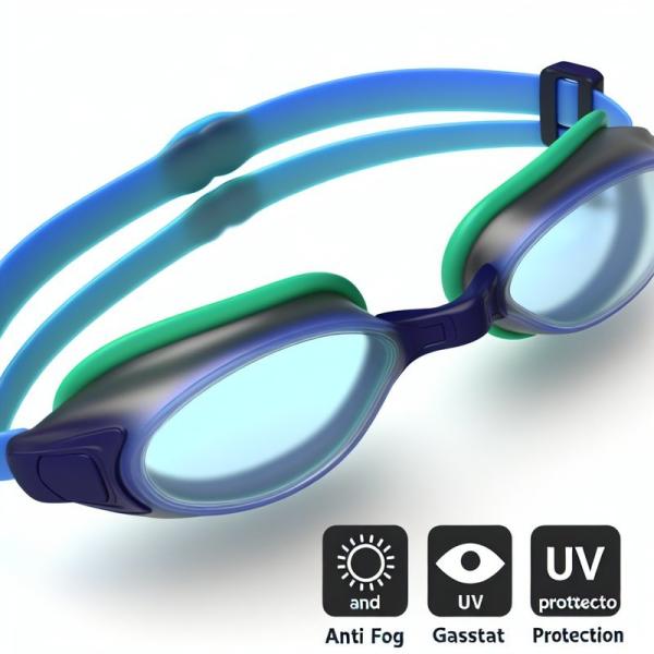 Anti Fog Swimming Goggles with Silicone Gasket and UV Protection