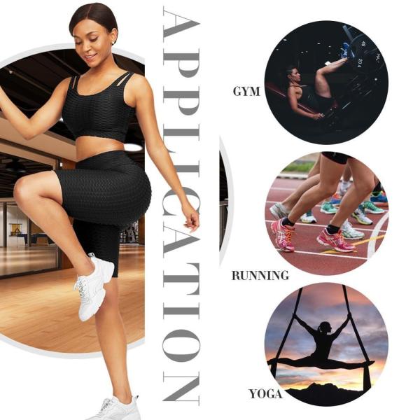 Stock Two Pieces Women's Sport Fitness Yoga Sets com 90% poliéster 10% spandex