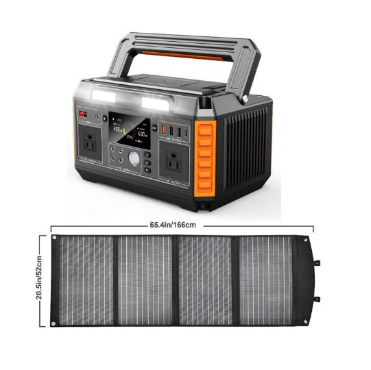 Station de stockage d'énergie solaire portable avec batterie lithium-ion sans entretien et conception légère