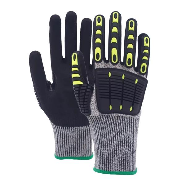 Washable Nitrile Palm Coated Work Gloves , Touchscreen Cut Resistant Gloves Mechanic