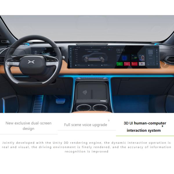 High Speed Electric Car Xpeng G9 5 Doors 5 Seats Left Steering Large Space SUV 650Km
