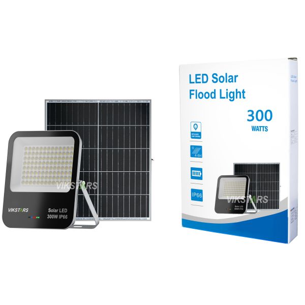 Battery Replaceblae 60w 100w 200W 300w Solar Flood Lights With Glass Cover