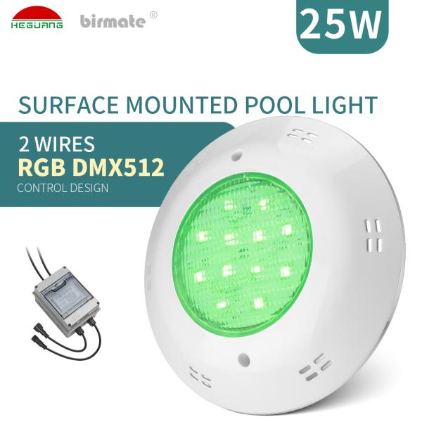 UV de l'ABS 25W 2860ma de PC extérieur de la lumière RGBW de piscine du bâti LED