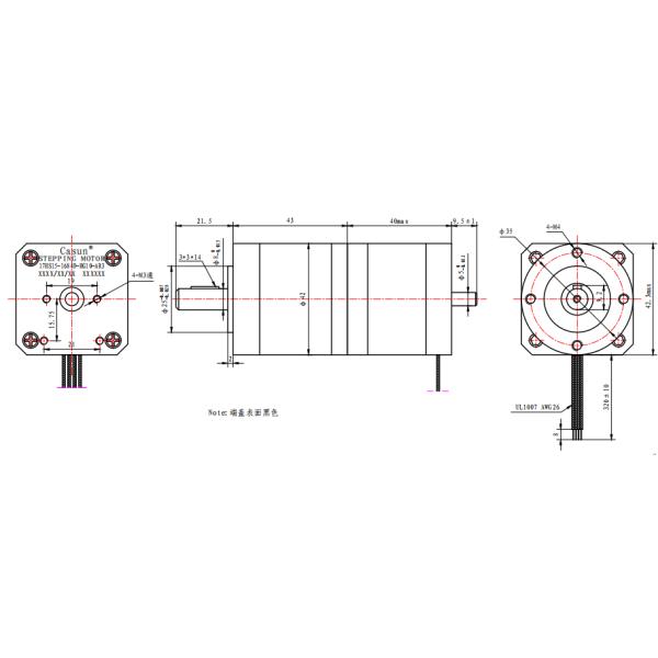 мотор мотора уменьшения 390mNm шестерни Nema 17 2.8V 1.6Amp 42mm Stepper