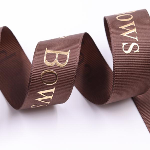 Hot Stamping Personalised Printed Ribbon Solid Color With OEM Services