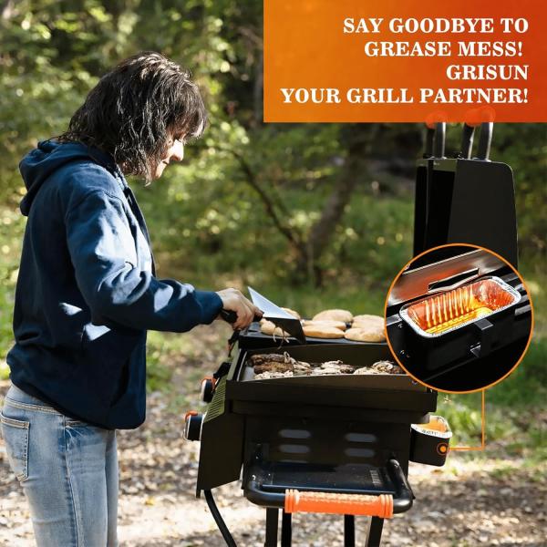 1mm Thickness Grill Grease Collection Pan for Blackstone Flat Top Grill Kit Number 12