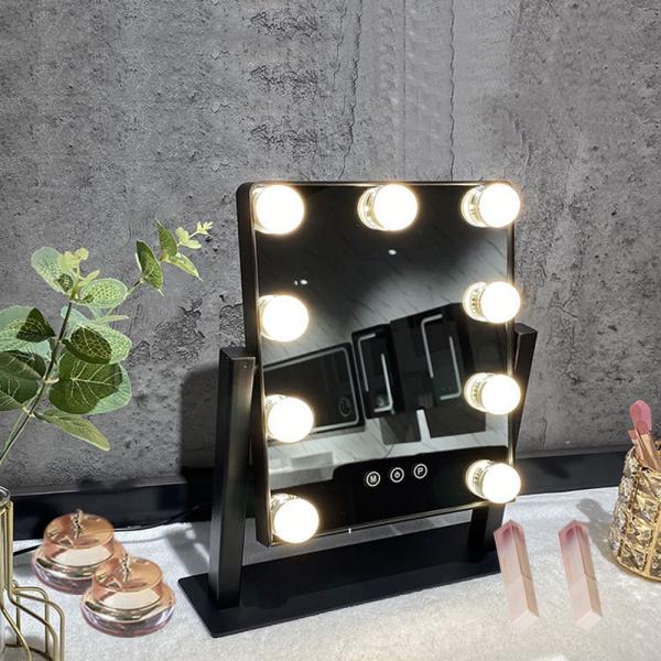 Logotipo extra Sim Top Fashion lâmpada LED em cromo decoração de casa maquiagem vaidade com espelho de Hollywood