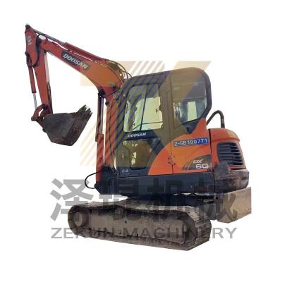 Used Doosan DX60 Excavator with YANMAR Engine & Hydraulic Valve