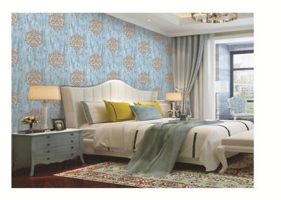 PVC vinyl wallpaper damask  design classic metallic color washable waterproof