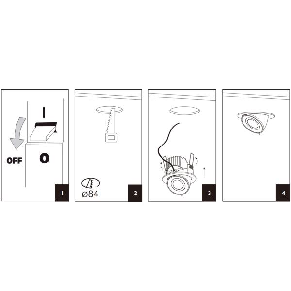 Unique Design CE RoHs Approved IP54 Adjustable 7W Wall Washing COB LED Recessed Down Lights Housing