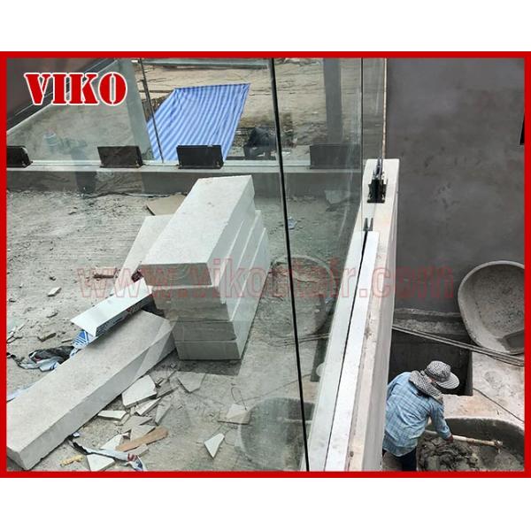 Glass Spigot For Glass Railing VH105SB UChannel Cap Handrail 304 stainless steel Glass Spigot Tempered glass RailingClea