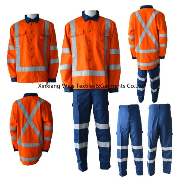 High Visibility Cotton Spring Autumn Fire Retardant Suit