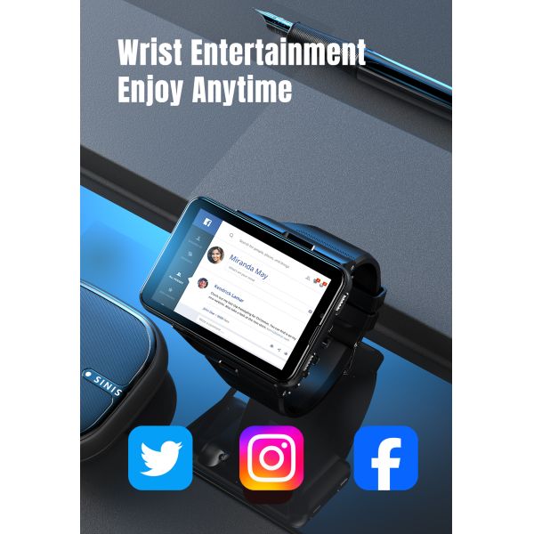 4G 5G Smart Watch with 288 Inch Touch Screen Display Multiple Language Options S999