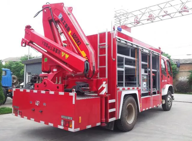 ISUZU Emergency Rescue Fire Vehicle Fvr 240HP 5tons Crane Rescue Fire Truck