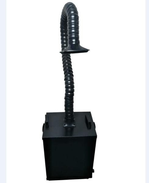 Black Color Smoke Benchtop Fume Extractor With 450m3 / H Systemic Flow
