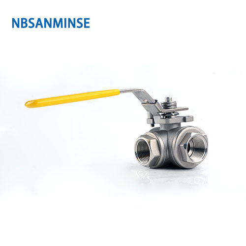 Vávula de bola de alta presión hidráulica de 3 maneras línea del tubo de petróleo y gas del acero inoxidable SS316 del EXTRANJERO CF8M3K-1 de 1 pulgada 1000psi