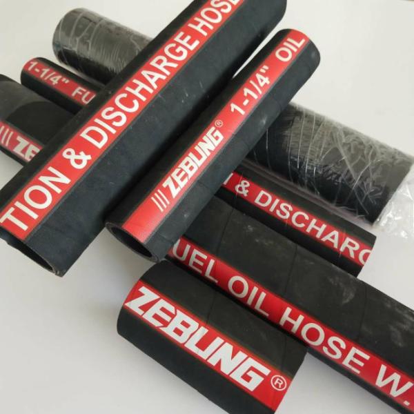 Fuel Oil Diesel Petroleum Transfer Rubber Hose Black Color Wear Resistance