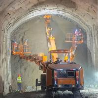 Carro de instalación de arco de doble potencia KGJ312 con 3 brazos para construcción de túneles