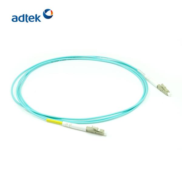 LC To LC Fiber Patch Cable Multimode Duplex OM3 / OM4 MM Fiber 2 Cores