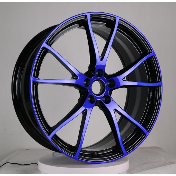 china production monoblock dark blue machined face forged alloy wheels and rims