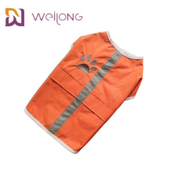 Embroider Print Polar Fleece Lined Dog Raincoat Dog Rain Suit