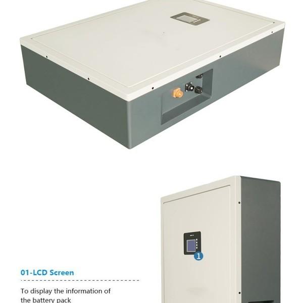 Solar Wall Mounted LiFePo4 Battery 51.2V 100ah 5Kwh 48v Power Wall Residential Energy Storage