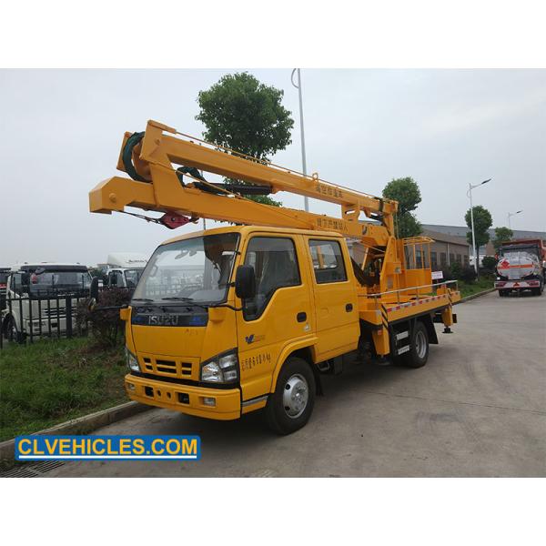600P 130hp ISUZU Aerial Platform Truck 14 Meters Folding Boom