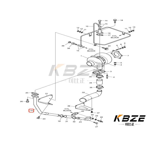 420217-00288 DAEWOO DOOSAN D1146 KBZE TURBOCHARGER OIL PIPE FITS FOR EXCAVATOR DX300 Нефтяная труба для турбонагревателя DX300