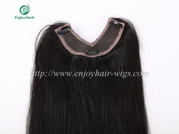 U-part Lace top closure 4''x4''brazilian virgin hair natural color 10''-24''L three clips
