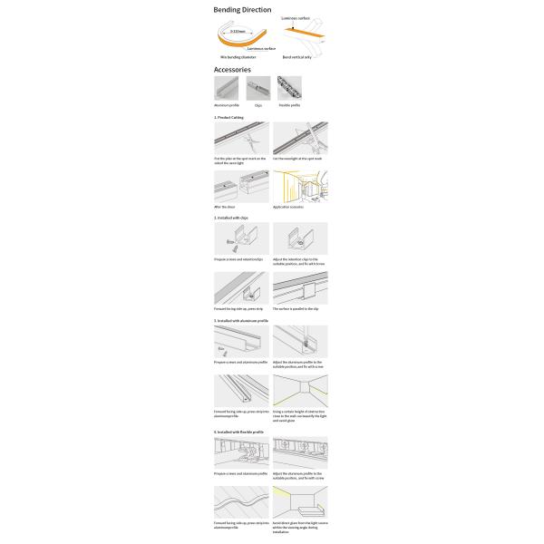 08*08mm Flexible LED Neon Tube Light IP65 IP67 Waterproof Outdoor LED Neon Strip Lights