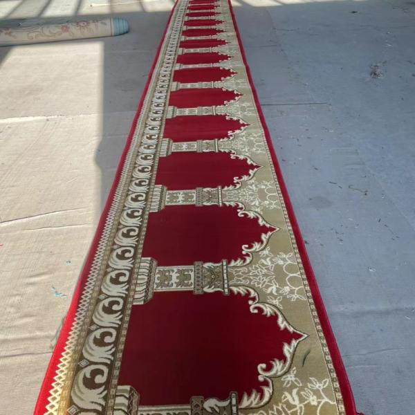 Medium Pile Muslim Mosque Puzzle Prayer Carpet for Custom Masjid Prayer Area Design