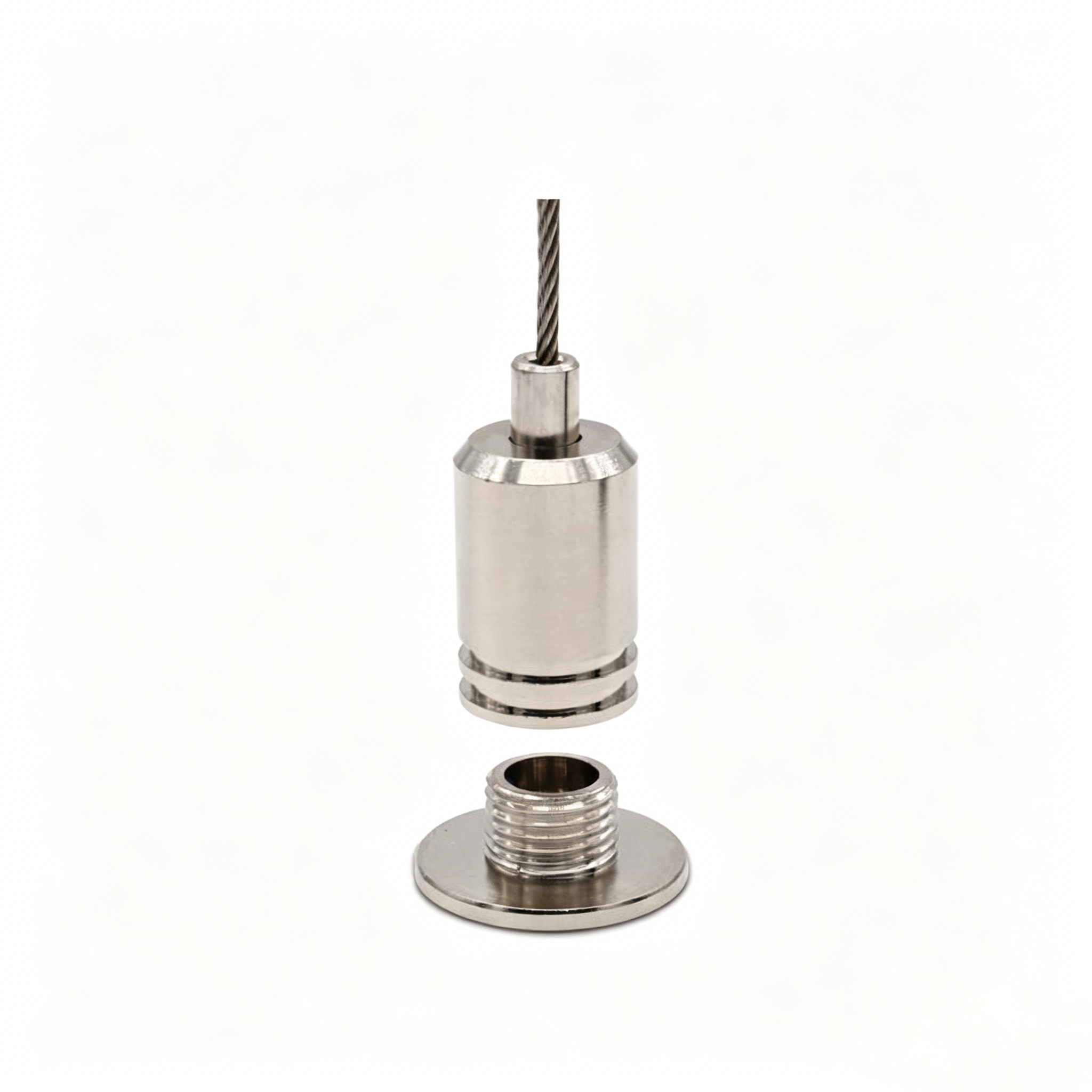 Lighting Suspension System Wire Rope Connector Durable Ceiling Hanging Clip Brass Adjuster Custom Industrial Hardware Fitting For Commercial Lamp Installation