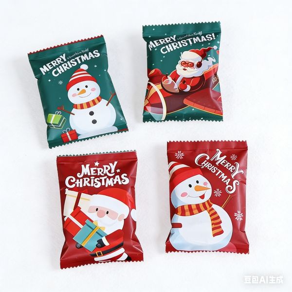Food Industrial Custom Printed Logo Candy Cookies Chocolate Jelly Toy Back Seal Bar Wrapper Self Sealing Plastic Bags Packaging