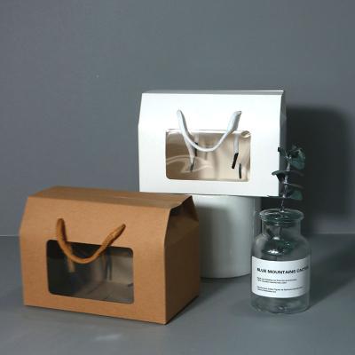 Perfumes Flowers Folded Paper Gift Box  White Cardboard Storage Boxes With Lids