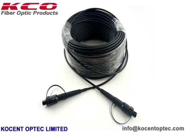 Armored Outdoor Field Fiber Optic Patch Cable Waterproof Connector For FTTA