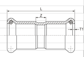 Equal Coupling Press Fit Pipe Fittings Small Stainless Steel Pipe Fittings