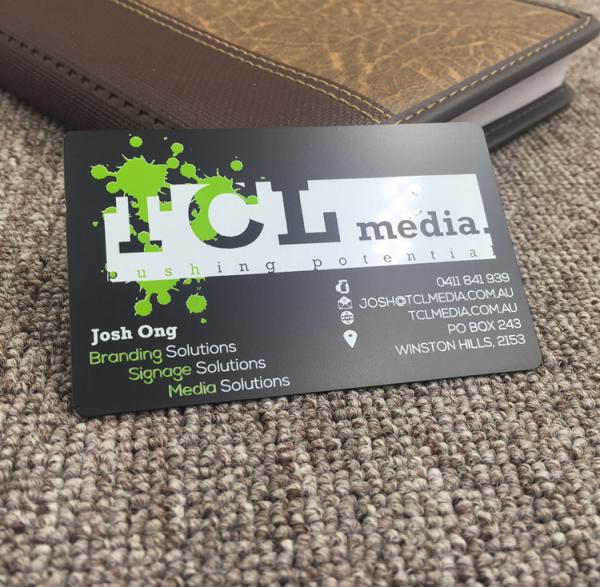 Stainless Steel Black Metal Business Cards