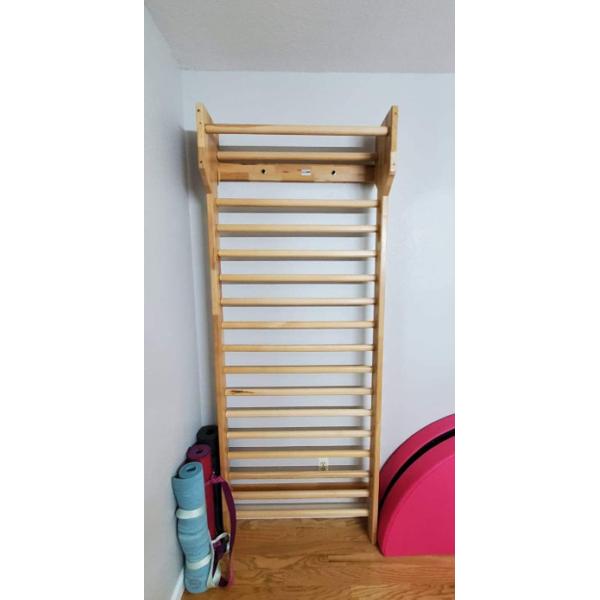 Gymnastics Wooden Ladder Stall Bars Suspension Trainer Physical Therapy Gymnastics Tool For Back Pain Arthritis Exercise