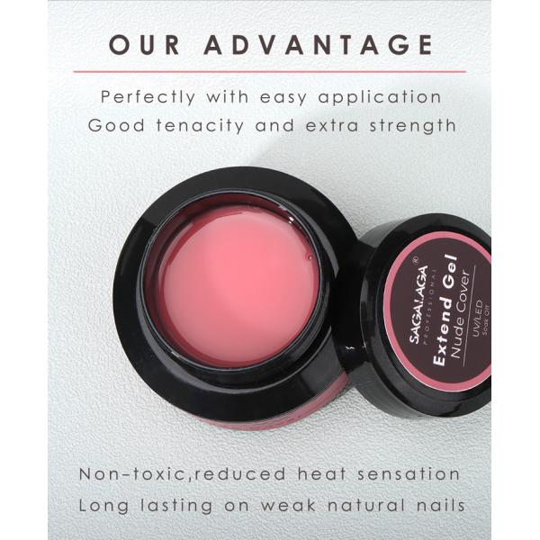 Vernis à ongles gel nude rose rose, gel d'extension couvrant renforcé, gel UV dur, constructeur d'extension professionnel