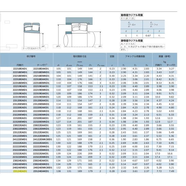 NTN Self-Aligning  roller bearing   23124EAD1