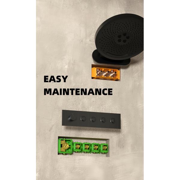 Modern Concealed Valve Showers Four Outlets Thermostatic Easy Maintenance