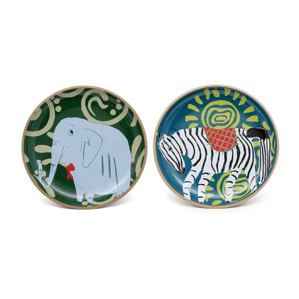 Керамика Каменное изделие Красивый дизайн Милое животное Печатный серый зеленый Хэллоуин Ужин Тарелки Керамика