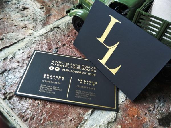 2018 Fashion Design Luxury Gold Foil Stamped Business Card Used Black Velvet Paper